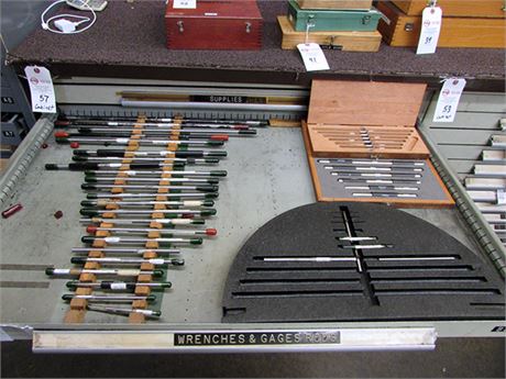 OD Micrometer Calibration Rods in Cabinet Drawer