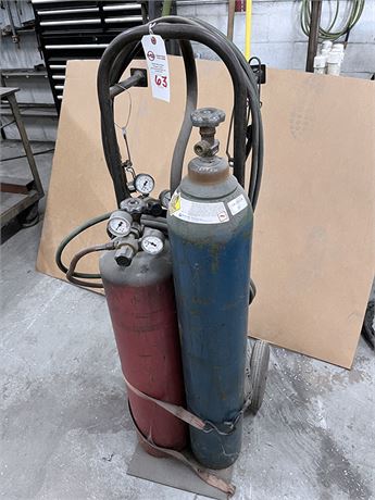 Oxy Acytelyne Torch Cart with Tanks