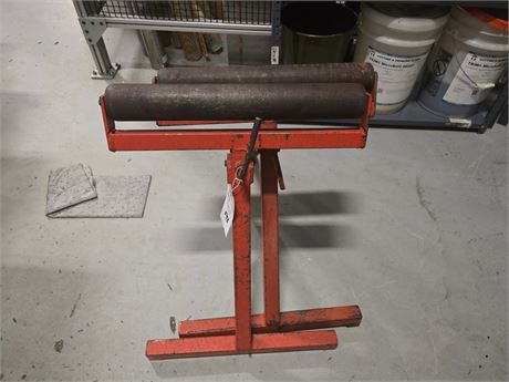 Lot of (2) Adjustable Rollers on Stands