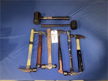 Lot of Assorted Hammers and Mallets