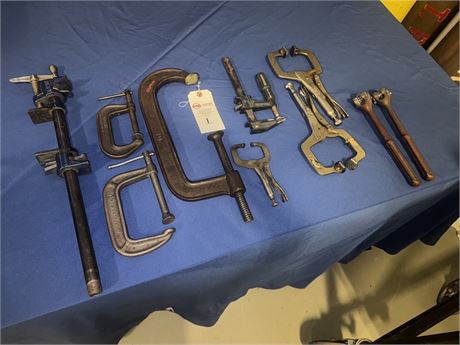 Lot of Assorted C-Clamps