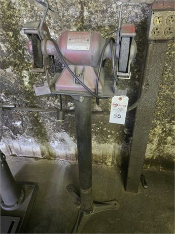 Baldor 5" Double End Bench Grinder on Stand