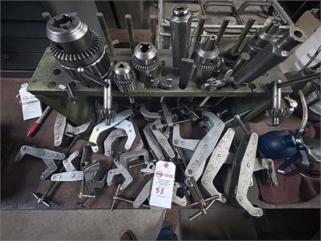 Lot of Misc. Drill Chucks and Clamps