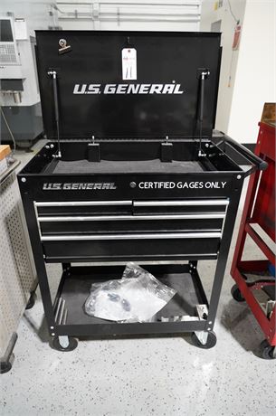 US General 4 Drawer Rolling Tool Box