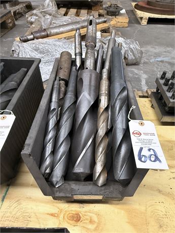 Lot of Various Size Heavy-Duty Tapered Shank Drill Bits