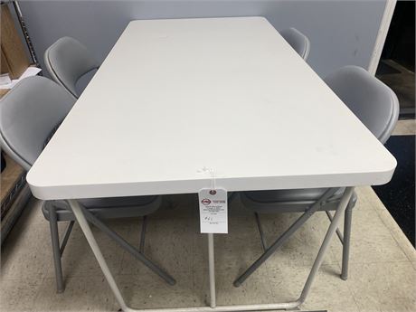 Folding Table & 4 Folding Chairs