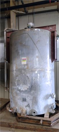 2400 Gallon Stainless Vertical Bulk Solids Storage Tank