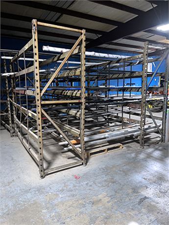 (56) Sections of Pallet Racking with Metals Inventory