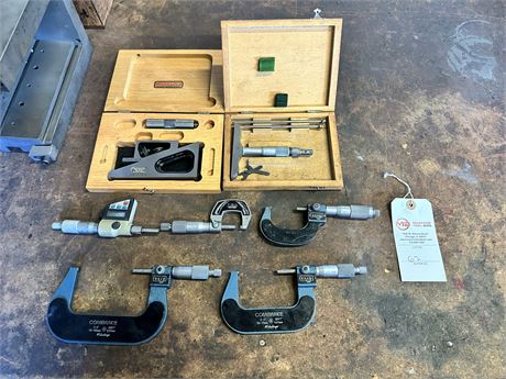 Assorted Lot of (7) Precision Measureing Tools