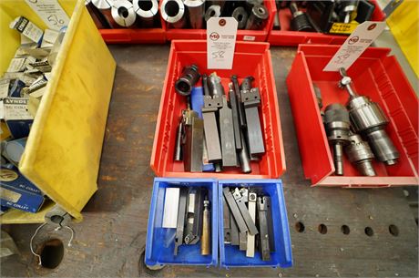 LATHE TOOLING BARS IN (3) SMALL PLASTIC TOTES