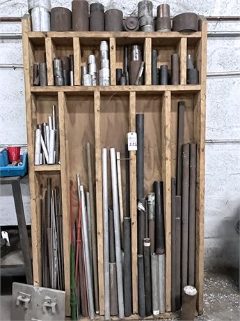 Wooden Rack with Scrap Inventory