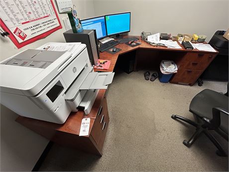 Corner Desk Unit- 6 Drawer
