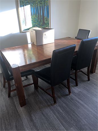 Wooden Conference Table & Chairs