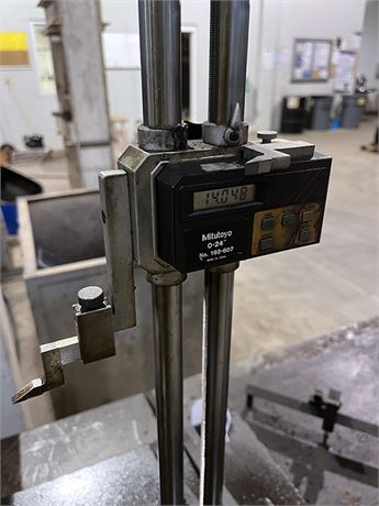 Work Bench, Black Granite Surface Plate, 24" Height Gage