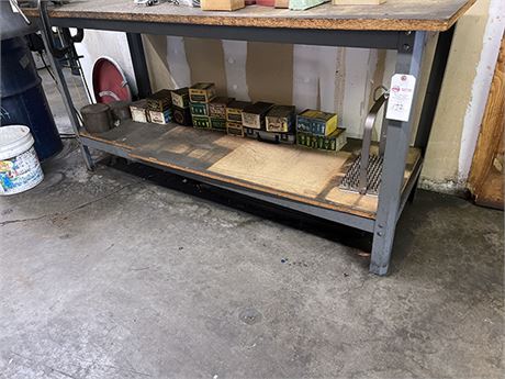 6’ x 2’ x 34” Particle Board Top Steel Workshop Tables