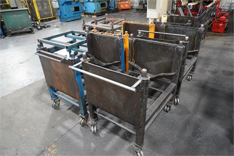 (6) SKIDS OF ASSORTED SIZE METAL STORAGE RACKS