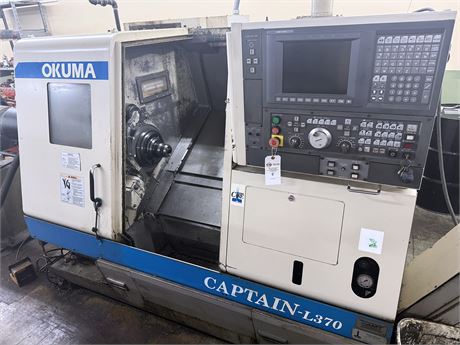 OKUMA CAPTAIN L370 CNC LATHE WITH OSP E-100L CONTROL w/ LNS Hydrobar