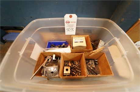 ASSORTED TOOLING AND BUTTONS IN (1) PLASTIC BIN
