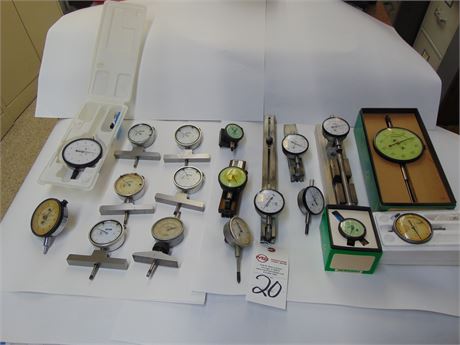 Starrett, Mitutoyo, Federal, Fowler Dial Indicators