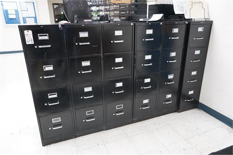 (6) 4 DRAWER FILING CABINETS