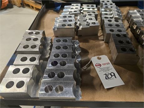 Lot of Aluminum 6-8" Pie Jaws OD Chuck