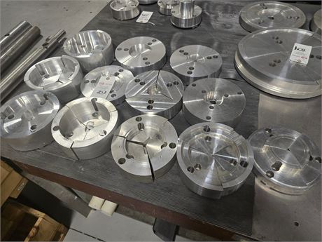 Lot of (12) 8-10" Aluminum Chuck Pie Jaws