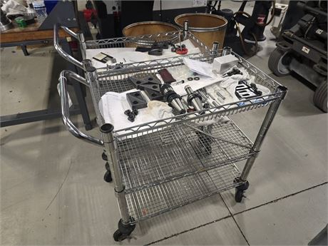 Lot of (2) 30" x 18" Steel Wire Carts